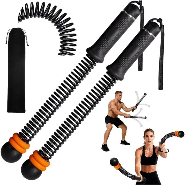 Adjustable Ropeless Battle Ropes - Portable Weighted Ropes - Full Body Training Equipment for Fat Burning - Cardio Strength Training in Gym