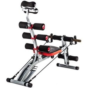 All-In-One Fitnessbank - Opvouwbare 6-In-1 Krachttrainer - Buikspierbank Voor Thuis - Verticale Buiktrainer - Fitnessapparaat Voor Het Hele Lichaam