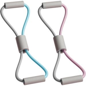 Allecta - Set van 2 Weerstand Banden voor Fitness en Krachttraining met Borst Expander - Geschikt voor Stretching, Yoga en Pilates