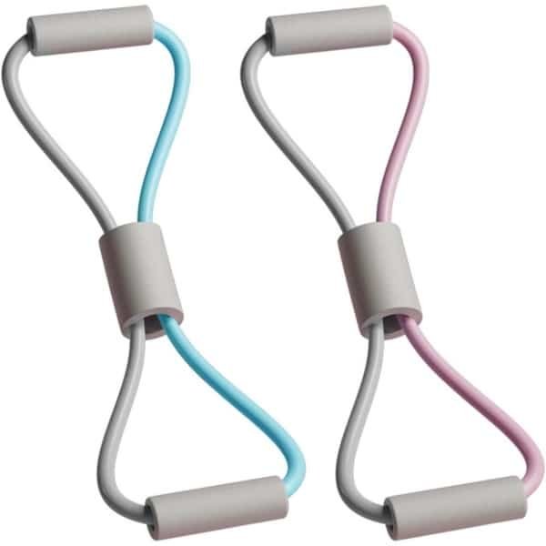 Allecta - Set van 2 Weerstand Banden voor Fitness en Krachttraining met Borst Expander - Geschikt voor Stretching, Yoga en Pilates