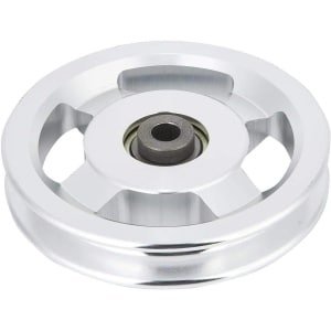 Allecto - Thuis Gym Katrol Wiel Aluminium - Fitness Katrol - 90mm/115mm - Lager Katrollen - Bijlagen - Oefening - Krachttraining Accessoire - Geschikt voor Thuis Gymnasium - Zilver