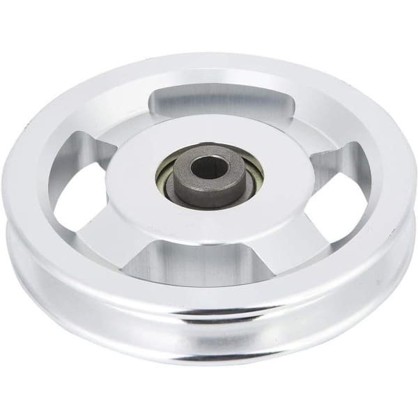 Allecto - Thuis Gym Katrol Wiel Aluminium - Fitness Katrol - 90mm/115mm - Lager Katrollen - Bijlagen - Oefening - Krachttraining Accessoire - Geschikt voor Thuis Gymnasium - Zilver