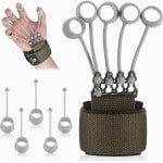 Allecto- Vingerversterkers Vingersporter - Weerstand Band - Krachttraining - Flexion Extension Training - Zwart, geschikt voor 20 lbs.