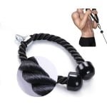Allecto- Weerstand Band - Fitness - Triceps Touw - Weerstandsbanden - Geschikt voor Thuisgebruik - Zwart - Krachttraining - Fitnessapparatuur - Weerstandstraining met Triceps Touw - Zwart.