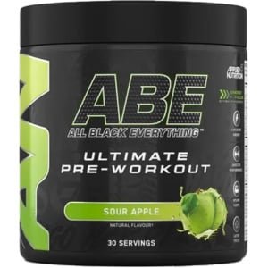 Applied Nutrition - ABE Ultimate Pre Workout - Sour Apple - 390g - Met T-shirt - Pre Workout - Pre-Workout - Gym - Fitness - Preworkout