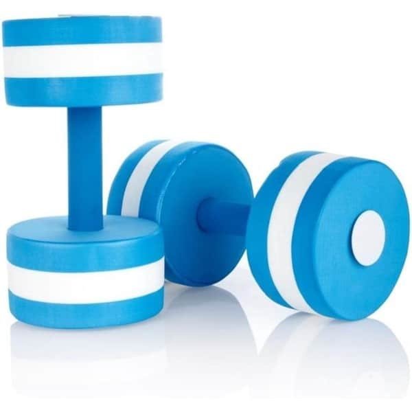 Aqua Dumbbell - Water Hantel - Aquatische Krachttraining - Zachte Gewatteerde Handgrepen - Uniseks - Blauw