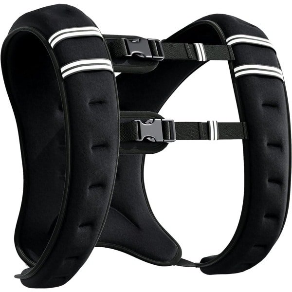 Aura® Weighted Vest - Gewichtsvest 5 KG Hardlopen - Gewichtvest Met een Rugzak - Verstelbaar Gewicht Vest Voor Crossfit, Calisthenics En Krachtraining - Zwart - 40cm x 35cm x 1cm