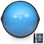 Balanstrainer Bal, 66 cm, opblaasbaar trainingsplatform voor krachttraining, balans-, sta- en romp-oefeningen met begeleide work-outs