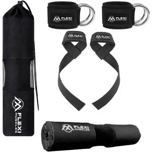 Barbell Halterband, Enkelbanden en Polsbanden Set voor Krachttraining en Squats