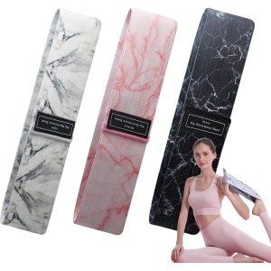 Bilspier Banden - Fitness Banden Set - Krachttraining Thuisschool - Drie Weerstanden - 370g Gewicht - Wit Roze Zwart