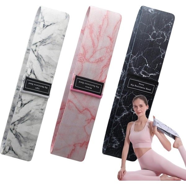 Bilspier Banden - Fitness Banden Set - Krachttraining Thuisschool - Drie Weerstanden - 370g Gewicht - Wit Roze Zwart
