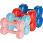 Bitumen Halterset - Fitness Gewicht - Krachttraining Thuis - Ergonomische Handgrepen - 20 kg Totaal - Meerkleurig