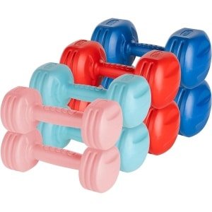 Bitumen Halterset - Fitness Gewicht - Krachttraining Thuis - Ergonomische Handgrepen - 20 kg Totaal - Meerkleurig