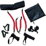 Boxing Weerstand Training Set - Rood - Verbetert kracht, snelheid en uithoudingsvermogen. Inclusief weerstandsbanden en riemen. Ideaal voor bokstraining, cardio en krachttraining thuis of in de gym. Versterkt armen, benen, schouders en core.