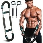 Brenzoos - Verstelbare Arm Trainer voor Krachttraining 18-45 kg Blauw - Thuisfitness met Training voor Borst, Arm, Schouder en Onderarmspieren