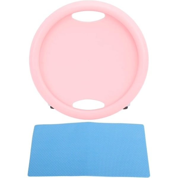 Buikspier Wiel - Ab Wheel - Thuis Krachttraining - 4 Wielen Stabiliteit - 150kg Draagvermogen - Roze