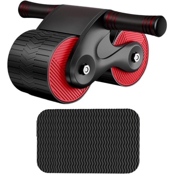 Buikspier Wiel - Fitness Wiel - Krachttraining Thuis - Automatische Terugslag - 37x245cm - Rood