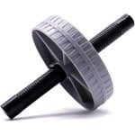 Buikspierroller - Core Trainer Wiel - Thuis Krachttraining - Antislip Sterke Grip - Diameter 15cm - Grijs