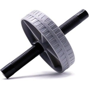 Buikspierroller - Core Trainer Wiel - Thuis Krachttraining - Antislip Sterke Grip - Diameter 15cm - Grijs