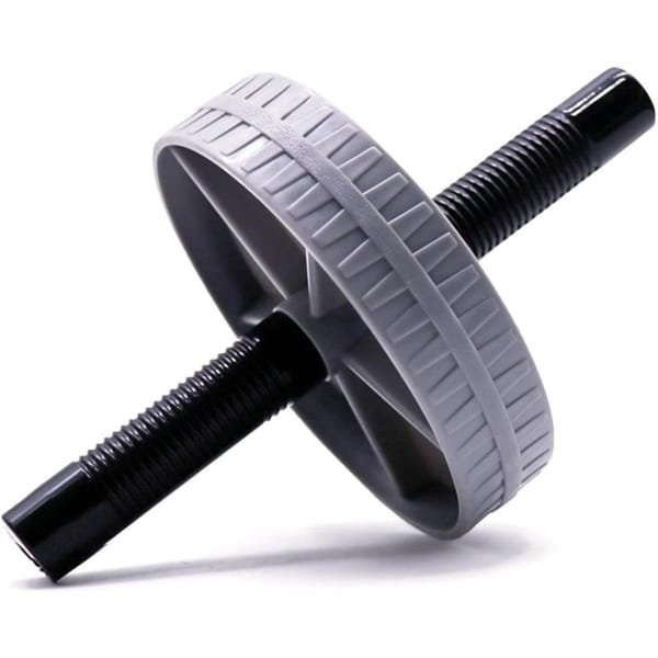 Buikspierroller - Core Trainer Wiel - Thuis Krachttraining - Antislip Sterke Grip - Diameter 15cm - Grijs
