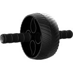 Buikspierwiel - Core Trainer - Krachttraining Thuis - Inclusief Kniebeschermer - 27.9 x 21 cm - Zwart