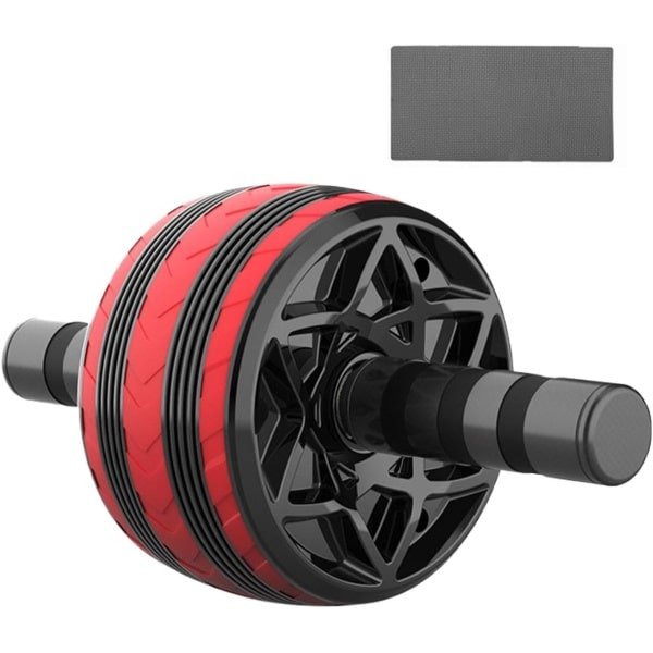 Buikspierwiel - Core Trainer - Thuis Krachttraining - Verbreed Dubbel Wiel - 648 gram - Rood