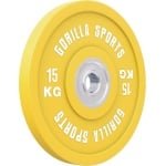 Bumperplaten voor halterstangen - 50 mm, gietijzer, rubber, halterschijven, gewichtenschijven voor krachttraining