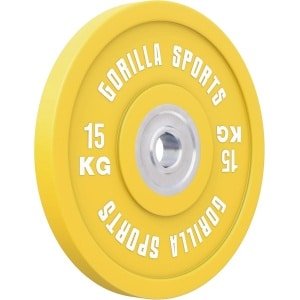 Bumperplaten voor halterstangen - 50 mm, gietijzer, rubber, halterschijven, gewichtenschijven voor krachttraining