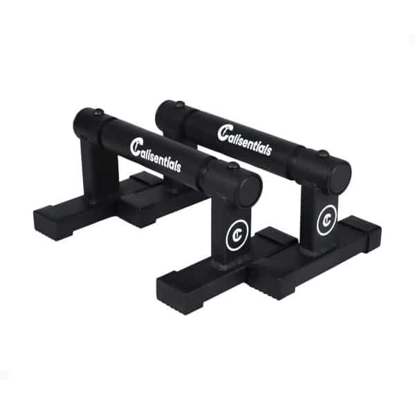 Calisentials Zwarte Parallettes voor Calisthenics, Fitness, Turnen, Crossfit & Gymnastiek - Opdruksteun & Dip Bars - Push Up Grips & Stalen Frame met Antislip - 12 CM Hoog