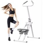 Cardio Klimmer - Traploper Oefenapparaat - Thuis Fitness - Opvouwbaar Ontwerp - Tot 200 kg - Wit