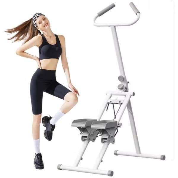Cardio Klimmer - Traploper Oefenapparaat - Thuis Fitness - Opvouwbaar Ontwerp - Tot 200 kg - Wit