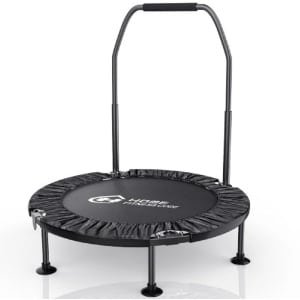 Cellista Fitness Trampoline - Mini Trampoline Opvouwbaar - Rebounder met Handgreep - Indoor Outdoor Workout - 150kg - Fitnesstrampoline - Cardio Trainer -101.5 cm