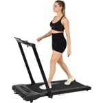 Christopeit 2-in-1 loopband & walking pad Walk Run Pro - opvouwbaar, stil, 1-12 km/u, led-display, demping, compatibel met Bluetooth-app, groot loopoppervlak, 120 kg belasting