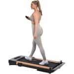 Christopeit Opvouwbare loopband - 2-in-1 tot 14 km/u - 12% helling - Bluetooth - houtlook