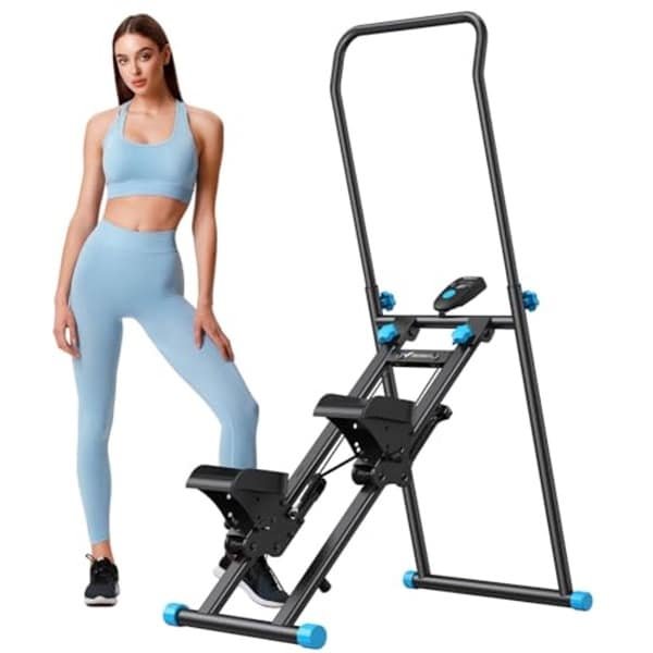 Compacte Trapstepper voor Thuisgym - Opvouwbare Cardio-Oefenmachine met Verstelbare Pedalen