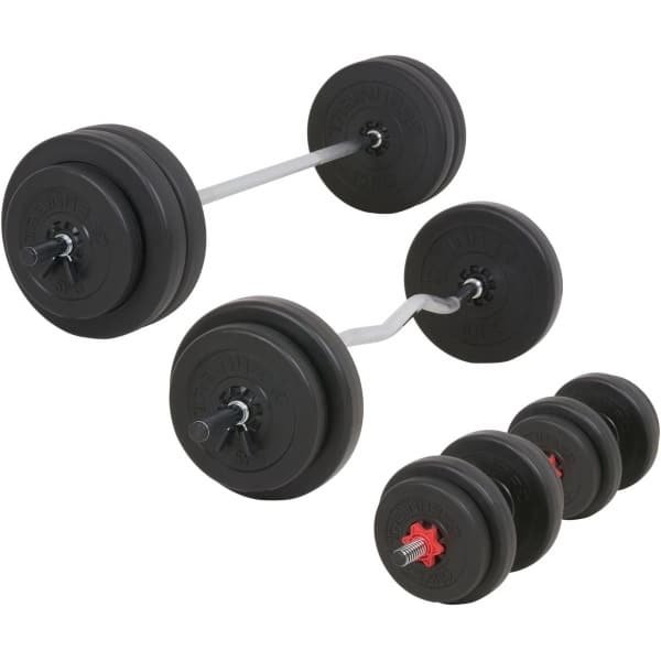 Complete Halterset 150 kg met Halterstang, Curlstang en Schijven voor Krachttraining