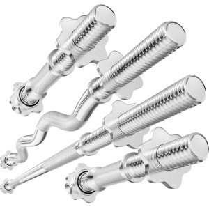 Complete Set Halterstangen Set voor Krachttraining 30mm Diameter met Grip - Diverse Lengtes