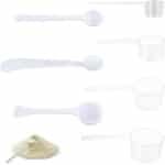 Complete Set van 7 Maatlepels voor Poeders, Creatine en Vloeibare Doses - Perfect voor Wasmiddel en Supplementen