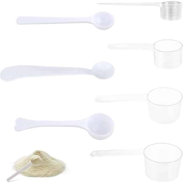 Complete Set van 7 Maatlepels voor Poeders, Creatine en Vloeibare Doses - Perfect voor Wasmiddel en Supplementen