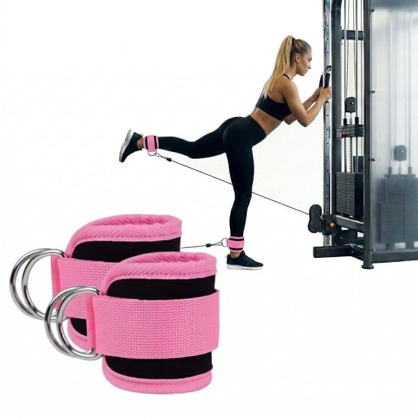 Consumerce® Fitness Enkel Straps - 2 Stuks - Roze - Enkelband Lifting - Krachttraining Sport - Ankle Cuff Strap
