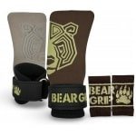 Crossfit Grips voor Handbescherming - Microfiber Bruin-Grijs