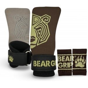 Crossfit Grips voor Handbescherming - Microfiber Bruin-Grijs