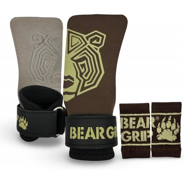 Crossfit Grips voor Handbescherming - Microfiber Bruin-Grijs