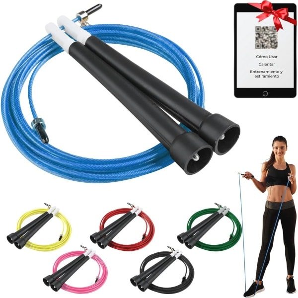 Crossfit springtouw met QR-code voor effectieve training en opwarming