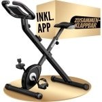 DD® Hometrainer Fiets - Fitness Fiets met 10 Weerstandniveaus - Multifunctionele Hometrainer met LCD Scherm - Inclusief 2 Fietsbanden - 7 Zitstanden - Opvouwbaar - Zwart - 110cm x 44cm x 71cm