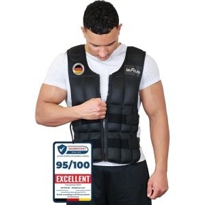 DH FitLife Verstelbaar gewichtsvest 10KG/20KG/30KG voor spieropbouw en krachttraining | verzwaarde vest | loopvest dames heren | fitness trainingsvest