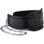 Dip Belt met Ketting voor Bodybuilding en Krachttraining - Verstelbare Gewichtsriem met Carabiner Haken