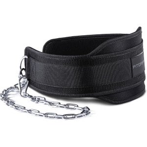 Dip Belt met Ketting voor Bodybuilding en Krachttraining - Verstelbare Gewichtsriem met Carabiner Haken