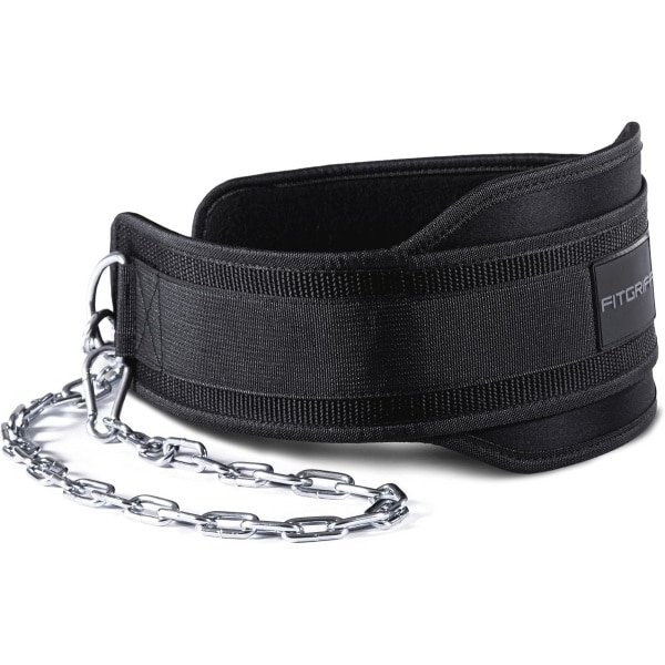 Dip Belt met Ketting voor Bodybuilding en Krachttraining - Verstelbare Gewichtsriem met Carabiner Haken