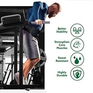 Dip Belt voor gewichtheffen - Verstelbare neopreen dipriem met ketting voor krachttraining en bodybuilding